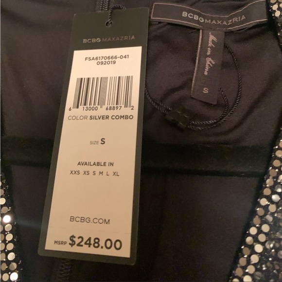 BCBG SILVER CHAIN PARTY DRESS🥂 sequin, show girl - Picture 6 of 8